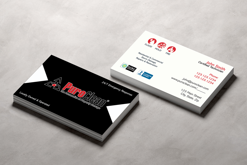 Customizable PuroClean business cards for Storm Damage Restoration are now available!