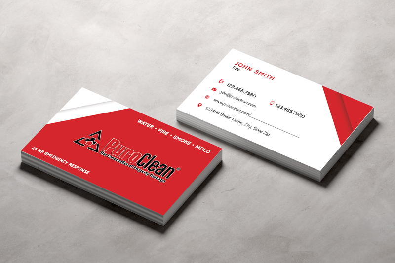 Make your restoration business stand out with custom PuroClean business cards that grab attention and build your brand.