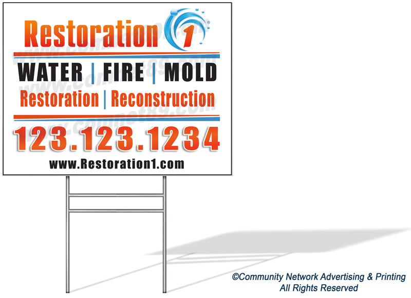 Restoration 1 Yard Signs are more than just signs. They offer essential contact details and service information, becoming indispensable tools post-disasters.