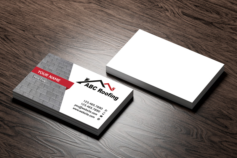 Awesome business card for roofing contractor. 