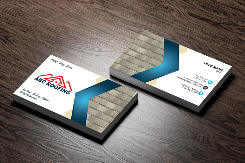 Eye catching business card for roofer. No charge for changes to card.  Proofs in 24 hours.