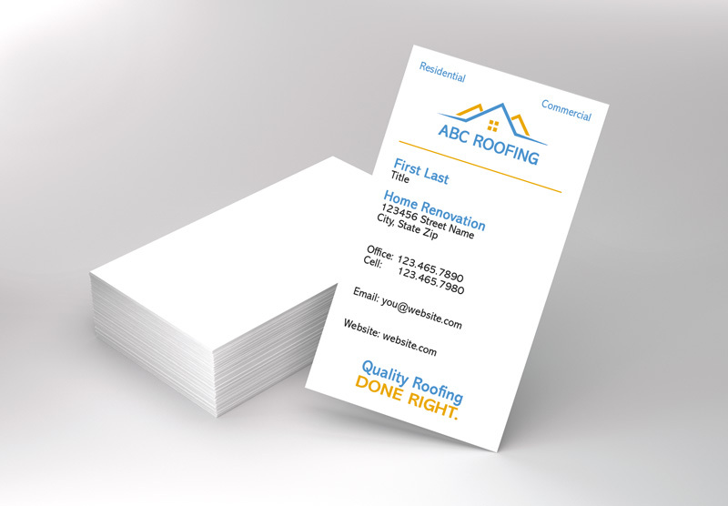 Our business cards are a potent asset for roofing companies, tailored for your business.