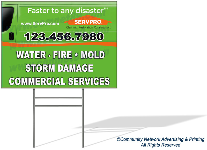 Boost your SERVPRO business using yard signs, especially in disaster-prone areas