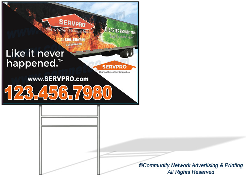 Boost your SERVPRO business with yard signs, especially in disaster-prone areas. They accurately target those seeking restoration services, showcasing your solutions to the ideal audience.