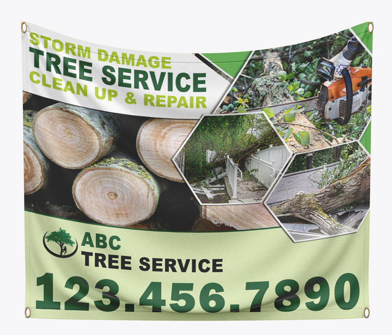 Elevate Your Tree Service Business with a Tailored Storm Recovery Banner