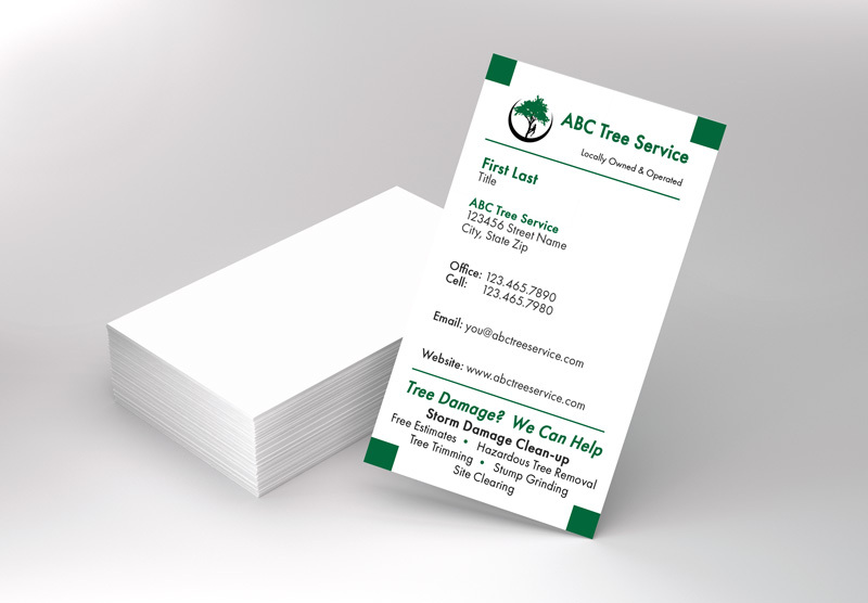Elevate your business image with custom tree service business cards that showcase your professionalism and expertise. Stand out from the competition and leave a lasting impression on potential clients.