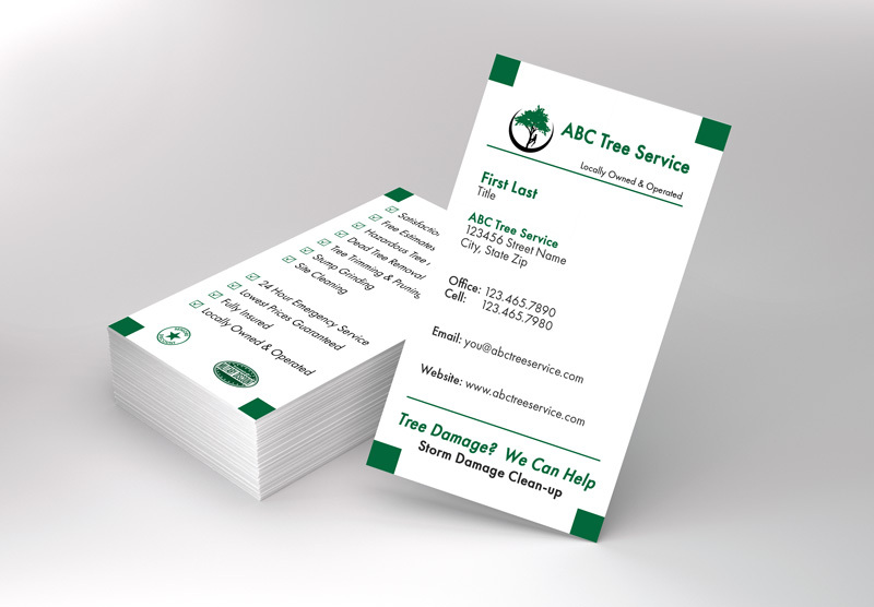 Stand out in the competitive tree service industry with our top-notch business card designs.