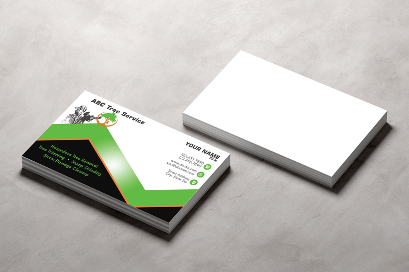 Stand out in the competitive tree service industry with our high-quality business cards. Impress clients and network effectively. Order now!