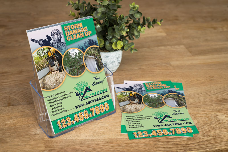 If you're a tree service contractor looking to make a lasting impression, consider using our eye-catching flyer design to help you stand out from the competition after a storm.