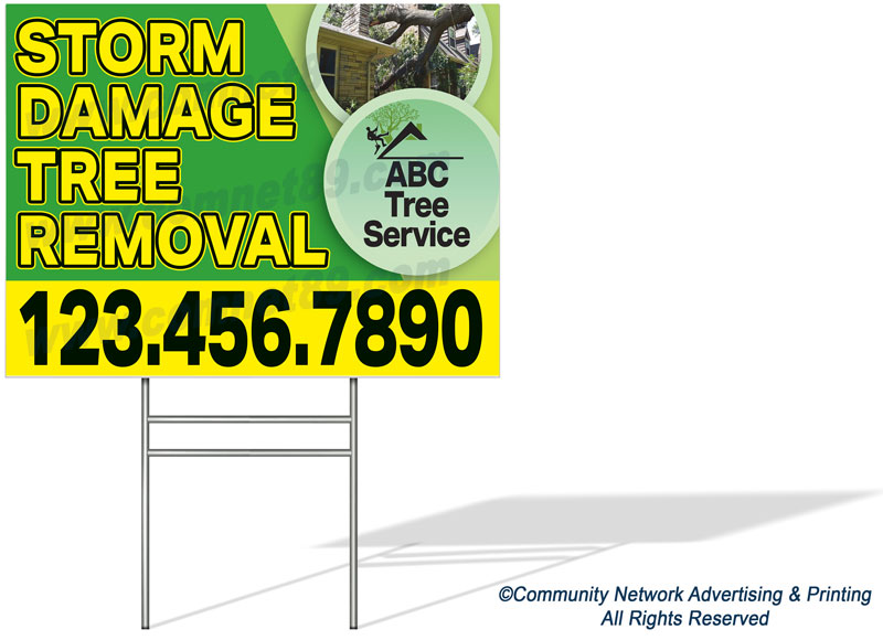 Are you looking for a powerful way to reach out to those in storm damaged areas with your tree removal services? Look no further than our expertly designed tree service yard signs! 