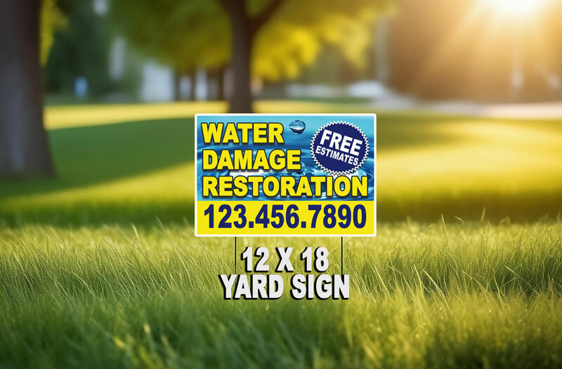 Upgrade your community's visibility with our top-notch 12 x 18 water damage restoration contractor yard sign from Community Network. Stand out and attract more customers today