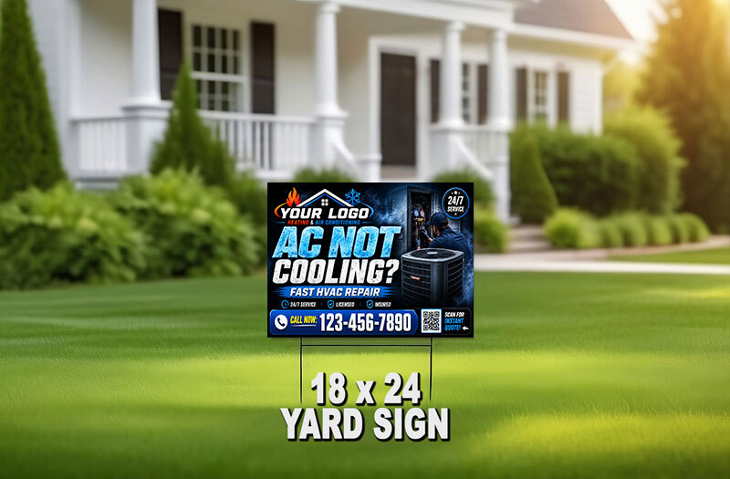Professional HVAC Yard Sign for Heating & Air Conditioning Contractors High-Impact HVAC Yard Signs Designed to Generate More Local Service Calls for Heating & Air Conditioning Contractors.