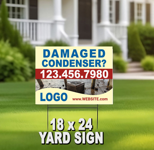 Order Your Storm-Damaged Condenser Yard Sign with Free Shipping from ...