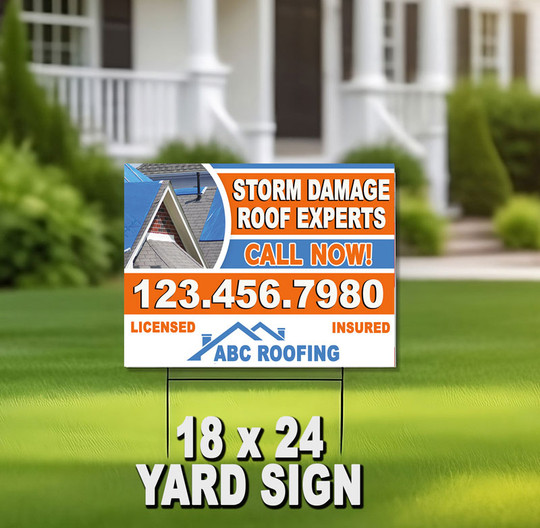 Brand Sign For Rafter Professionally Designed Yard Sign for Roofing Contractor | 18