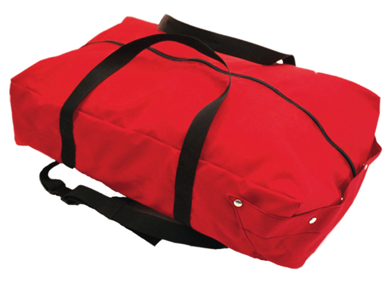 High rise hose pack with carry handle closed