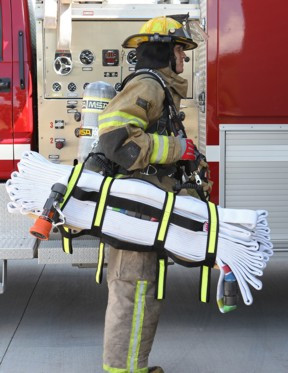 Leather Fire Hose Jacket Mender