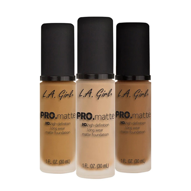 L.A. GIRL Pro Matte Foundation – Chestnut, Mittlere Bis Volle Deckkraft, Langanhaltend Mattiert, Cremige Textur