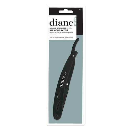 Diane Deluxe Stainless Steel Straight Razor (Black)