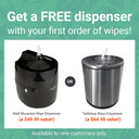 New customer choice of wall-mounted or tabletop dispenser with ecoPRO wipes