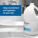 Dove Pro Deeply Hydrating Hand Wash beside a sink with hydration message