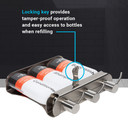 Zogics Citrus & Aloe Aquamenities Dispenser with tamper-resistant locking system