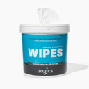 Portable refillable wipes bucket dispenser for gym and facility use with Value Cleaning Wipes