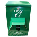 Lockable Namco Doggy Do bag dispenser showing key lock and bag slot on pole