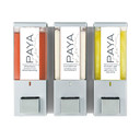 Satin iQon Paya 3 Chamber Dispenser with translucent bottles