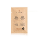 Single-use Prija shower gel and shampoo sachet with ginseng made in Italy for hotels