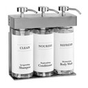 SOLera Oval 3 Chamber Refillable Shower Liquid Dispenser