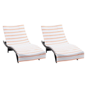 Orange outdoor chaise lounge slipcover for outdoor seating