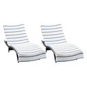 Navy outdoor chaise lounge slipcover for outdoor seating