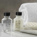 Travel-size shampoo and conditioner with fresh citrus aroma