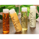 PAYA shampoo, conditioner, shower gel & lotion arranged neatly on countertop