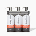 Zogics Citrus & Aloe gallon set with eco-friendly dispenser for guest showers and gyms