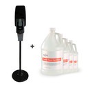 Zogics Floor Stand Touch Free Automatic Dispenser in Black with Citrus Aloe Alcohol Free Foam Hand Sanitizer