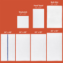 Admiral Collection Towel, 24" x 48", White/Blue Stripes (12/pack) | Monarch