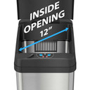 13-gallon stainless steel sensor trash can with wide lid for bulky waste