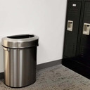 Open Top 18 Gallon Stainless Steel Semi-Round Trash Can | HLS
