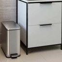 Stainless steel trash can