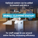 Wipe Dispenser Station With Sanitizer Dispenser And Trash Receptacle