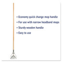 Quick change metal head mop handle.