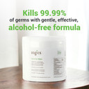 Pre-moistened Zogics Hand Sanitizing Wipes with textured wipe material
