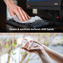 Pre-moistened Zogics Hand Sanitizing Wipes with textured wipe material