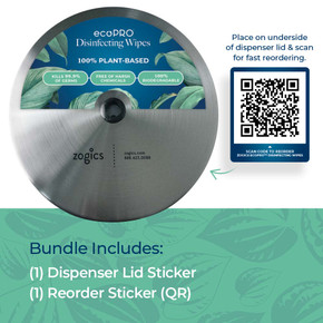 Zogics stainless steel 2-in-1 wipe dispenser with 7-gallon waste receptacle
