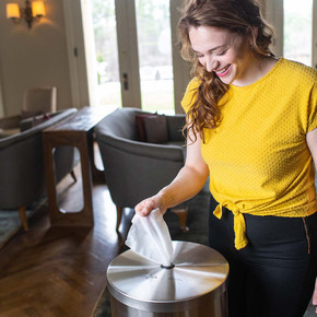 Floor Standing Wipes Dispenser with Waste Receptacle