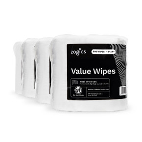 Zogics Value Cleaning Wipes 4-roll case with 3,200 wipes