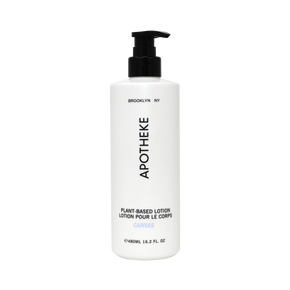 Apotheke Canvas Body Lotion with eco-friendly packaging and soft scent