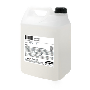 Prija 1.3 gallon conditioner bottle with green walnut for hotel and spa refill use