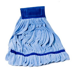 Arkwright microfiber mop head replacement with looped-end woven construction